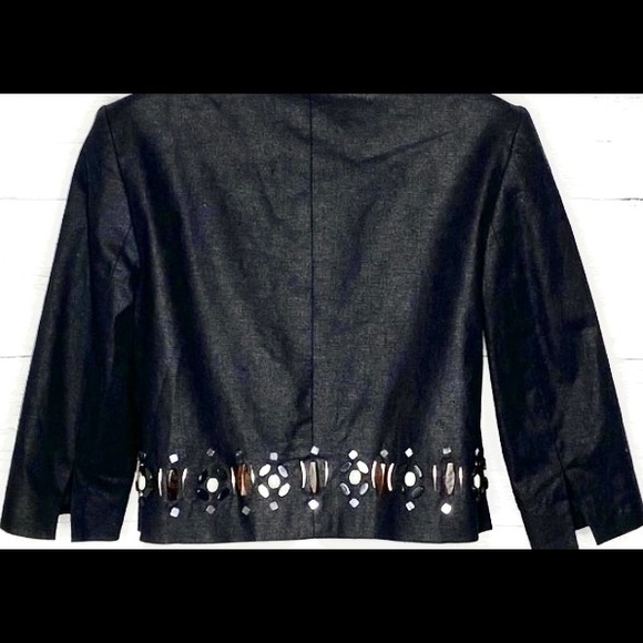 Oscar De La Renta Black Size 4  beaded Jacket - Picture 2 of 5